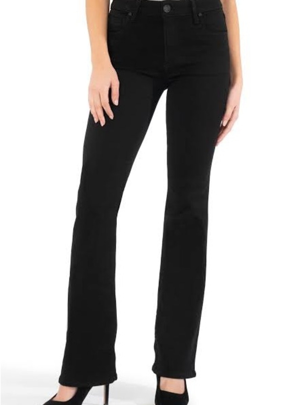 KUT From The Kloth Natalie Fab AB High Rise Bootcut Jeans Black Size 14